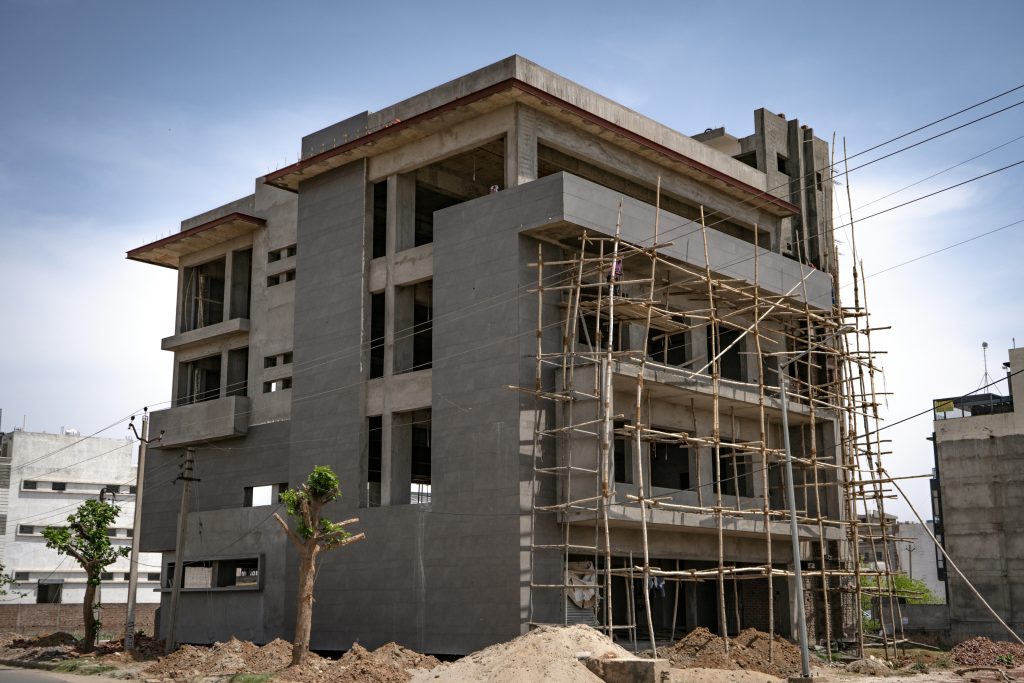 ongoing commercial building renovation